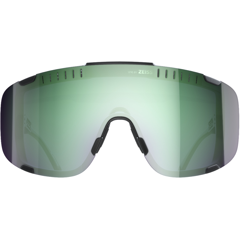 POC Devour Sunglasses Uranium Black Translucent/Grey Deep Green Mirror-1